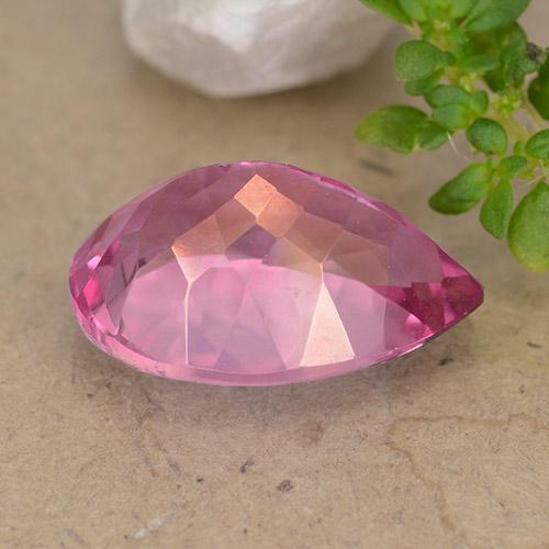 Topaz Gemstone in 14 x 10 mm (calibrated) Size for Sale, Topaz Stone in Deep Magenta Color