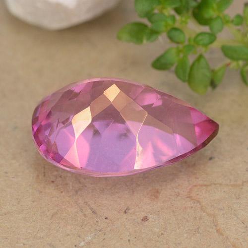 Topaz Gemstone in 14 x 10 mm (calibrated) Size for Sale, Topaz Stone in Hot Pink Color
