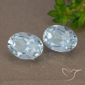 2.25 ctw Blue Topaz Stones, Natural Topaz in Oval Facet Shape for Sale