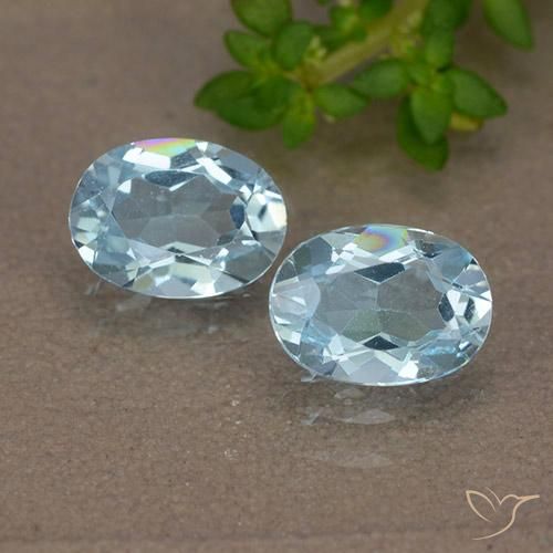 1.81 ct Loose Sky Blue Topaz, 7 x 5.1 mm Oval Cut From Brazil, Photo A