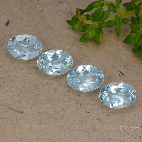 3.51ctw Natural Sky Blue Topaz, Oval, VVS-VS
