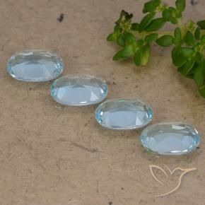 Topaz Gemstones in 7 x 5 mm (calibrated) Size for Sale, Topaz Stones in Sky Blue Color