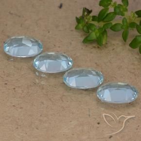 Topaz Gemstones in 7 x 5 mm (calibrated) Size for Sale, Topaz Stones in Sky Blue Color