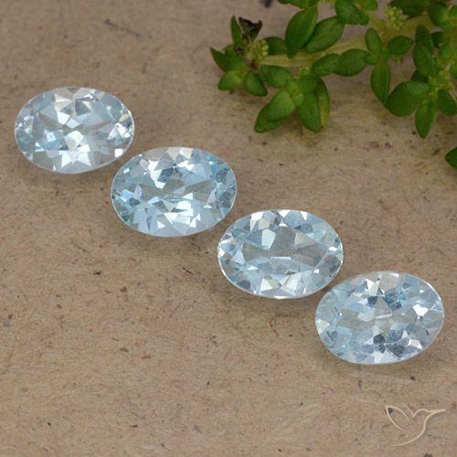 Небесно Голубой Топаз Камень - 0.9ct Фасетный Овал (ID: 490114)