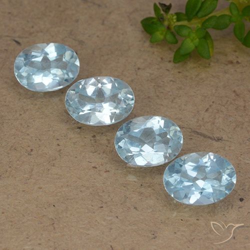 3.64ctw Natural Sky Blue Topaz, Oval, VVS-VS