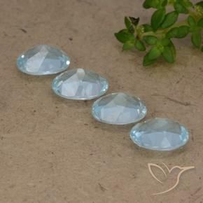 Topaz Gemstones in 7 x 5 mm (calibrated) Size for Sale, Topaz Stones in Sky Blue Color