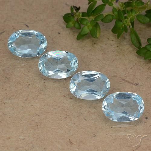 3.52ctw Natural Sky Blue Topaz, Oval, VVS-VS