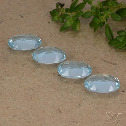 Topaz Gemstones in 7 x 5 mm (calibrated) Size for Sale, Topaz Stones in Sky Blue Color