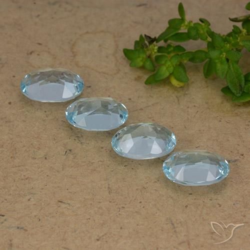 Topaz Gemstones in 7 x 5 mm (calibrated) Size for Sale, Topaz Stones in Sky Blue Color