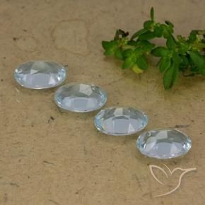 Topaz Gemstones in 7 x 5 mm (calibrated) Size for Sale, Topaz Stones in Sky Blue Color