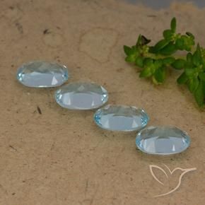 Topaz Gemstones in 7 x 5 mm (calibrated) Size for Sale, Topaz Stones in Sky Blue Color