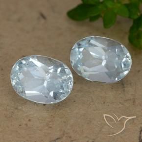 2.19 ctw Blue Topaz Stones, Natural Topaz in Oval Facet Shape for Sale