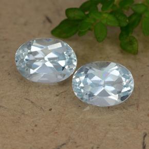 hellblau Topas Edelstein - 1.1ct Oval facettiert (ID: 490255)