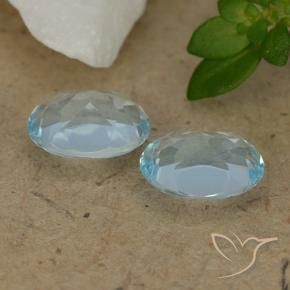 Topaz Gemstones in 7 x 5 mm (calibrated) Size for Sale, Topaz Stones in Sky Blue Color