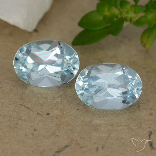 2.18 ct Sky Blue Topaz, 7.1 x 5 mm Oval Cut From Brazil, Photo A