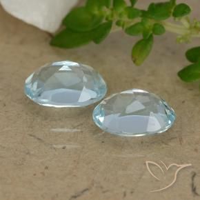 Topaz Gemstones in 7 x 5 mm (calibrated) Size for Sale, Topaz Stones in Sky Blue Color