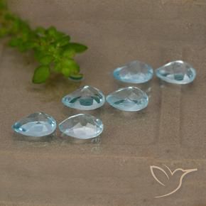 Topaz Gemstones in 6.5 x 4.5 mm Size for Sale, Topaz Stones in Sky Blue Color