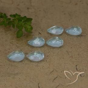 Topaz Gemstones in 6.5 x 4.6 mm Size for Sale, Topaz Stones in Sky Blue Color
