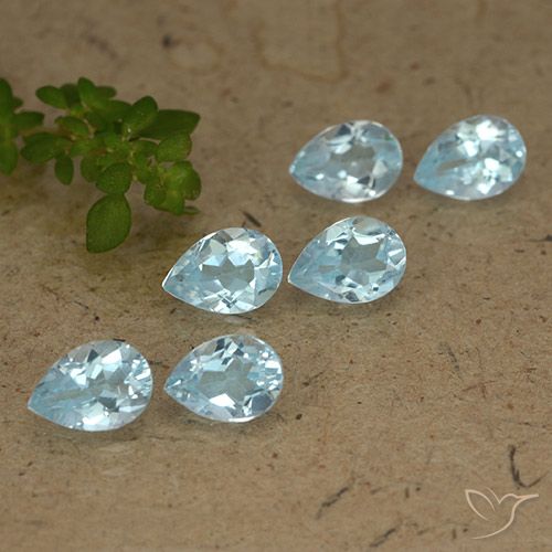 4.09ctw Natural Sky Blue Topaz, Pear Shape, VS