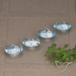Topaz Gemstones in 7 x 5 mm (calibrated) Size for Sale, Topaz Stones in Sky Blue Color