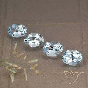 4.37 ctw Blue Topaz Stones, Natural Topaz in Oval Facet Shape for Sale