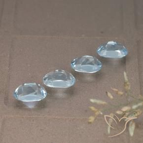 Topaz Gemstones in 7 x 5 mm (calibrated) Size for Sale, Topaz Stones in Swiss Blue Color