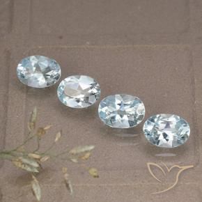 3.59 ctw Blue Topaz Stones, Natural Topaz in Oval Facet Shape for Sale