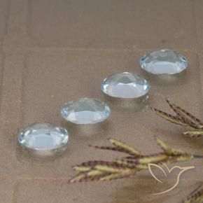 Topaz Gemstones in 7 x 5 mm (calibrated) Size for Sale, Topaz Stones in Sky Blue Color