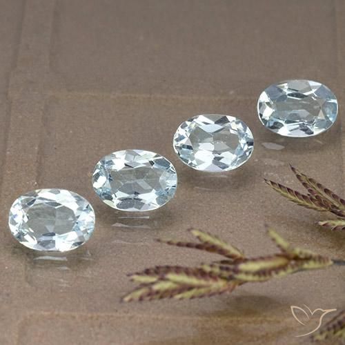 4.01ctw Natural Sky Blue Topaz, Oval, VVS-VS