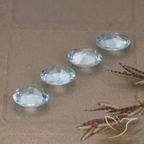 Topaz Gemstones in 7 x 5.3 mm Size for Sale, Topaz Stones in Sky Blue Color