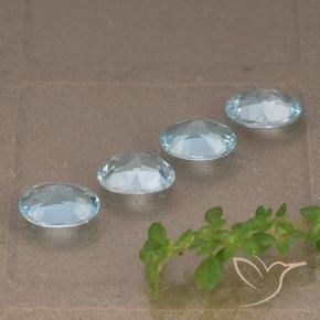 Topaz Gemstones in 7 x 5 mm (calibrated) Size for Sale, Topaz Stones in Sky Blue Color