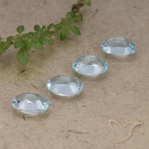 Topaz Gemstones in 7 x 5 mm (calibrated) Size for Sale, Topaz Stones in Sky Blue Color