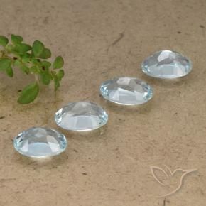 Topaz Gemstones in 7 x 5 mm (calibrated) Size for Sale, Topaz Stones in Sky Blue Color