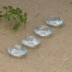 Topaz Gemstones in 7 x 5 mm (calibrated) Size for Sale, Topaz Stones in Sky Blue Color