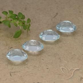 Topaz Gemstones in 7 x 5 mm (calibrated) Size for Sale, Topaz Stones in Sky Blue Color