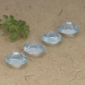 Topaz Gemstones in 7 x 5 mm (calibrated) Size for Sale, Topaz Stones in Sky Blue Color