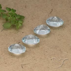 Topaz Gemstones in 7 x 5 mm (calibrated) Size for Sale, Topaz Stones in Sky Blue Color