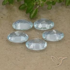 Topaz Gemstones in 7 x 5 mm (calibrated) Size for Sale, Topaz Stones in Sky Blue Color