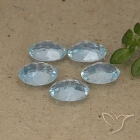 Topaz Gemstones in 7 x 5 mm (calibrated) Size for Sale, Topaz Stones in Sky Blue Color