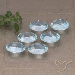Topaz Gemstones in 7 x 5 mm (calibrated) Size for Sale, Topaz Stones in Sky Blue Color