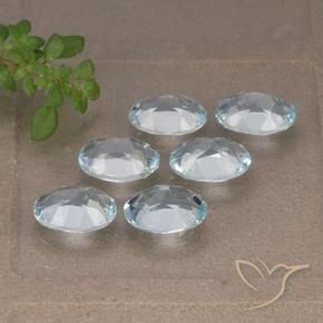 Topaz Gemstones in 7 x 5 mm (calibrated) Size for Sale, Topaz Stones in Sky Blue Color