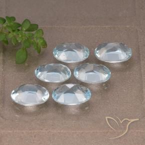 Topaz Gemstones in 7 x 5 mm (calibrated) Size for Sale, Topaz Stones in Sky Blue Color