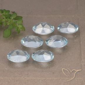 Topaz Gemstones in 7 x 5 mm (calibrated) Size for Sale, Topaz Stones in Sky Blue Color