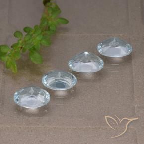 Topaz Gemstones in 7.2 x 5.3 mm Size for Sale, Topaz Stones in Sky Blue Color