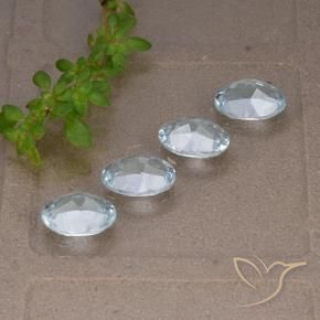 Topaz Gemstones in 7 x 5 mm (calibrated) Size for Sale, Topaz Stones in Sky Blue Color