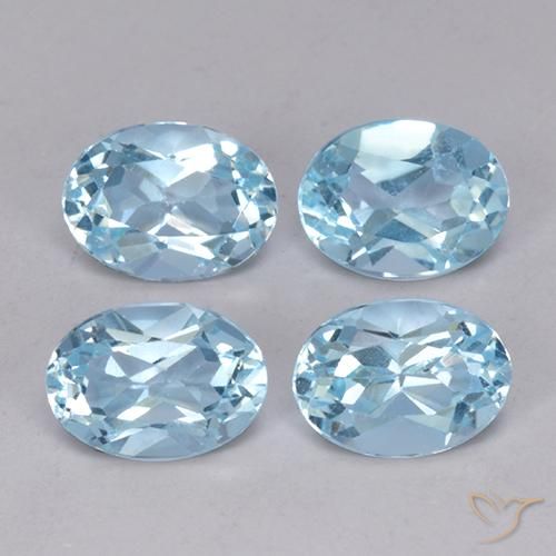 3.78ctw Natural Sky Blue Topaz, Oval, VVS-VS