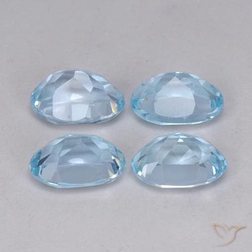 Topaz Gemstones in 7 x 5 mm (calibrated) Size for Sale, Topaz Stones in Sky Blue Color