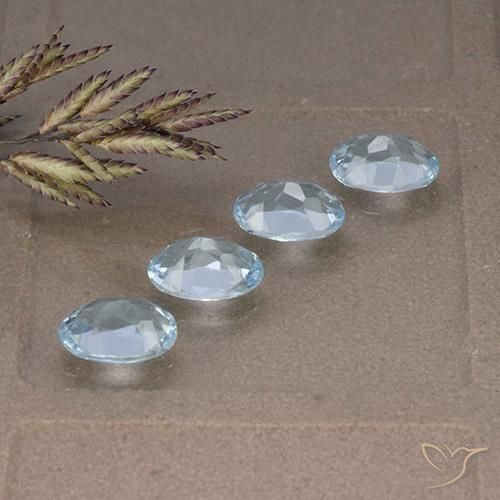 Topaz Gemstones in 7 x 5 mm (calibrated) Size for Sale, Topaz Stones in Sky Blue Color