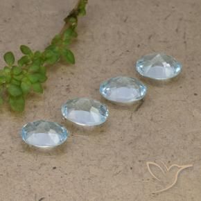 Topaz Gemstones in 7 x 5 mm (calibrated) Size for Sale, Topaz Stones in Sky Blue Color