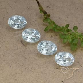 3.74 ctw Blue Topaz Stones, Natural Topaz in Oval Facet Shape for Sale